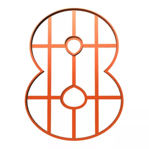 Пластик. форма для торта "Цифра 8" 25см