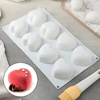 Форма силиконовая аналог Сердечки, 8 яч.