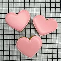 Пряник имбирный "Сердце розовое", 1шт