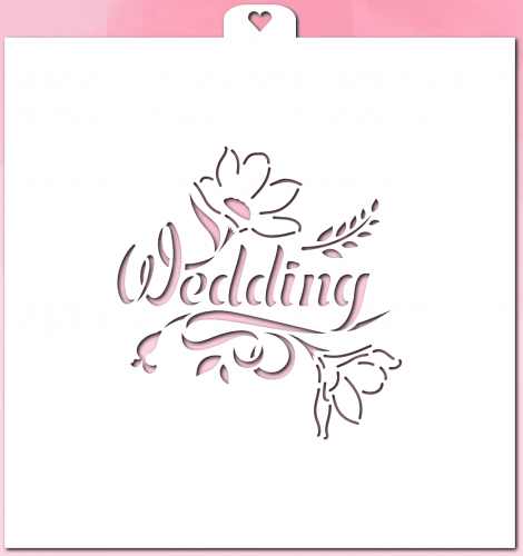 Трафарет "Wedding with flowers"