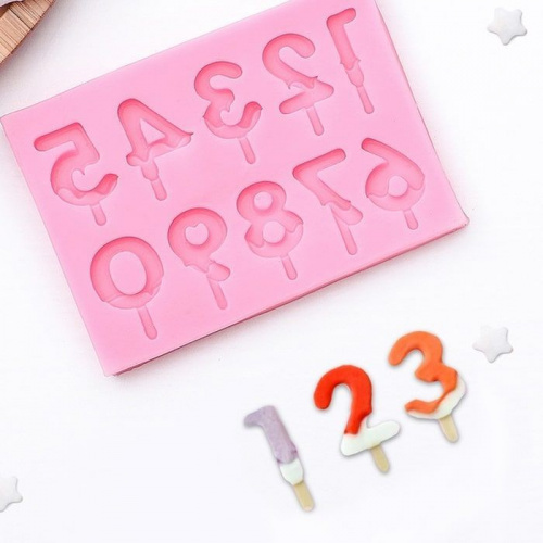 Молд силиконовый "Цифры для торта" 9,5×6,5 см