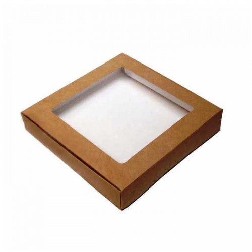 Коробка для пряников крафт, 16*16*3см Коробка для пряников крафт, 16*16*3см