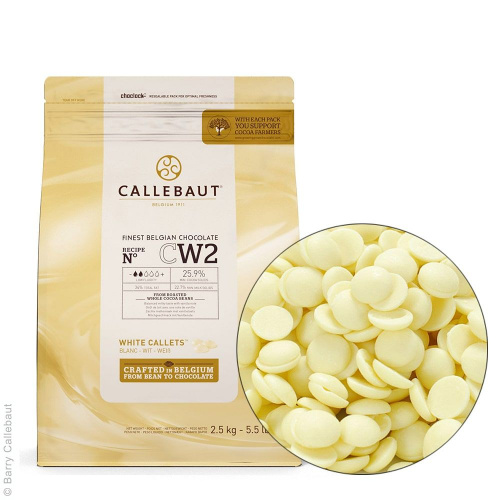 Шоколад Каллебаут Callebaut Белый 25.9%, упаковка 2,5 кг Шоколад Каллебаут Callebaut Белый 25.9%, упаковка 2,5 кг