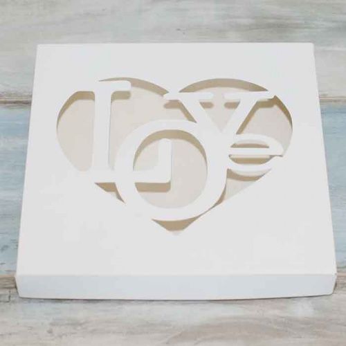 Коробка для пряников "Love" белая, 25*25*3см