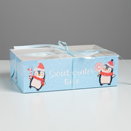 Коробка для 6 капкейков Sweet winter time, 23*16*7,5см Коробка для 6 капкейков Sweet winter time, 23*16*7,5см
