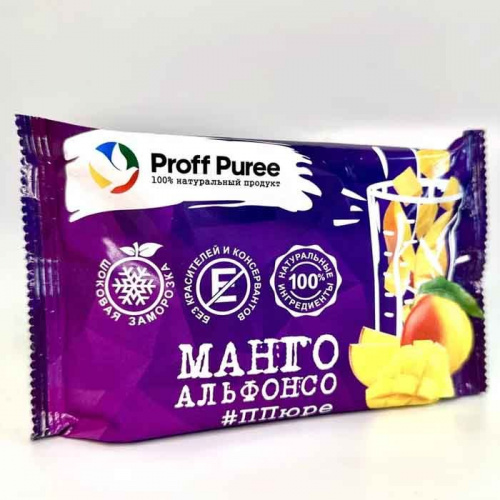 Пюре замороженное Манго Альфонсо Proff Puree, саше 250г